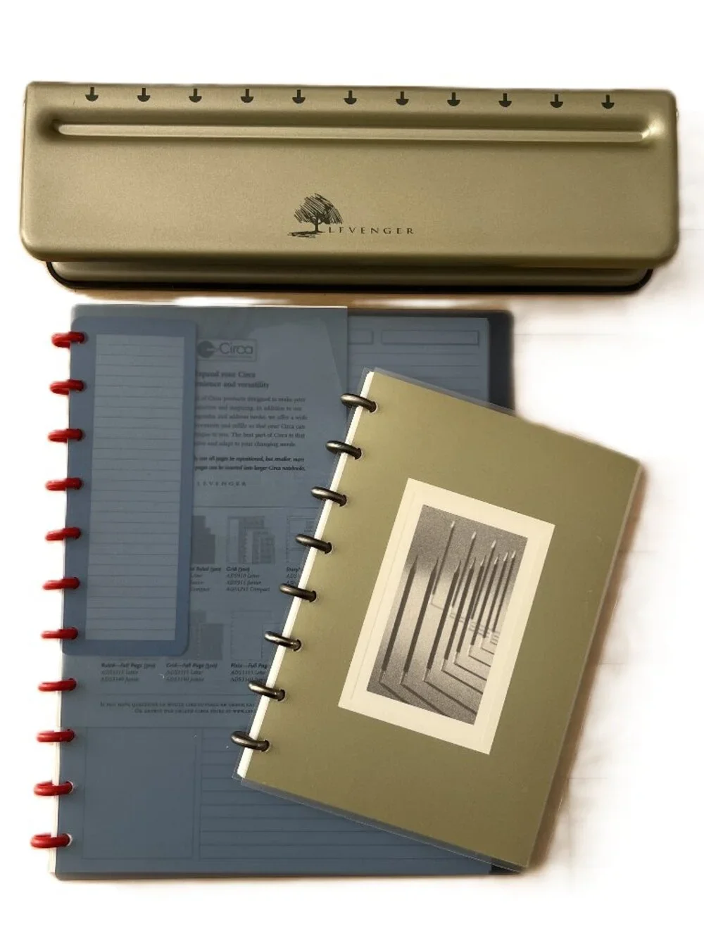 LEVENGER | Circa Discbound Desk Punch and Notebooks